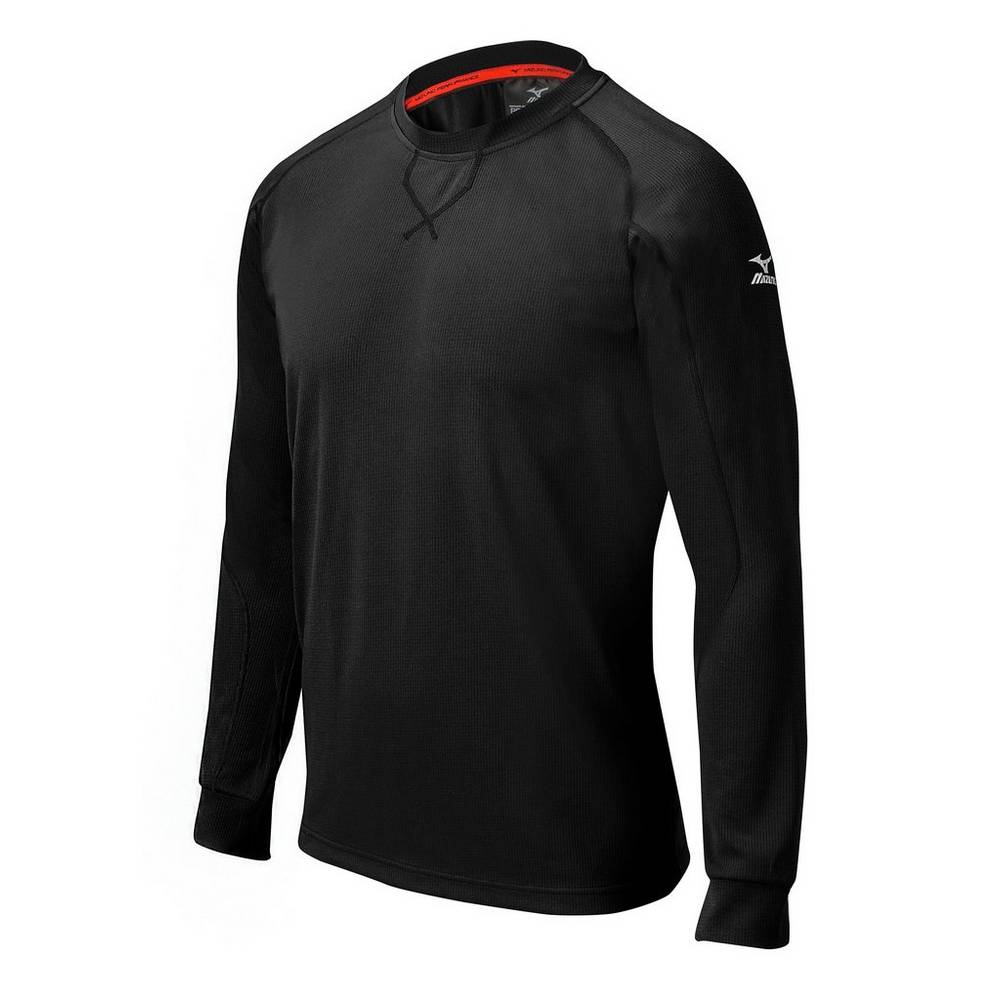 Sudaderas Mizuno Comp Long Sleeve Training Hombre Negras Outlet EMFI-76239